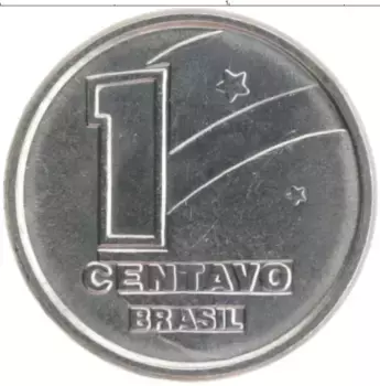 Монета сентаво Бразилии 1989 года Медно-никель