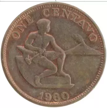 Монета сентаво Филиппин 1960 года Бронза