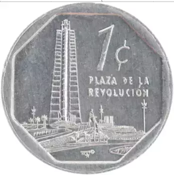 Монета сентаво Кубы 2001 года Алюминий