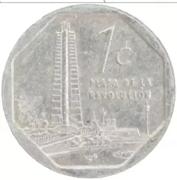 Монета сентаво Кубы 2001 года Алюминий
