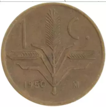 Монета сентаво Мексики 1950 года Бронза