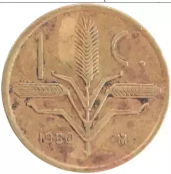 Монета сентаво Мексики 1950 года Бронза
