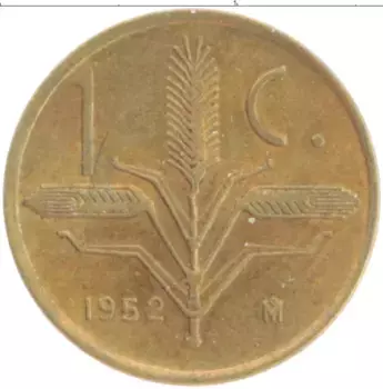 Монета сентаво Мексики 1952 года Бронза