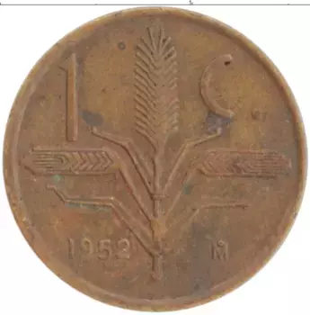 Монета сентаво Мексики 1952 года Бронза