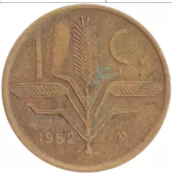 Монета сентаво Мексики 1952 года Бронза