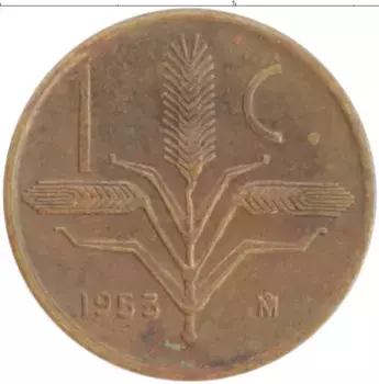 Монета сентаво Мексики 1953 года Бронза