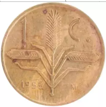 Монета сентаво Мексики 1953 года Бронза
