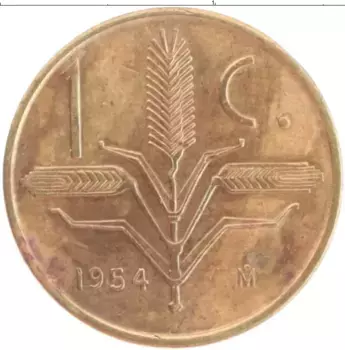 Монета сентаво Мексики 1954 года Бронза