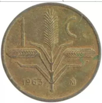 Монета сентаво Мексики 1963 года Латунь