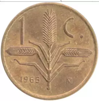 Монета сентаво Мексики 1965 года Бронза