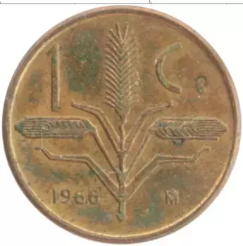 Монета сентаво Мексики 1966 года Бронза