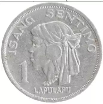 Монета сентим Филиппин 1969 года Алюминий