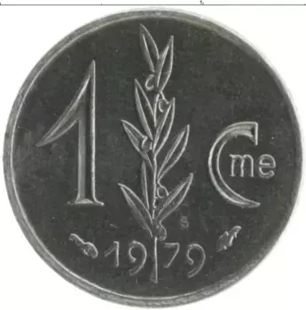 Монета сентим Монако 1979 года Сталь