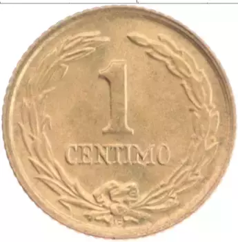 Монета сентим Парагвая 1950 года Бронза