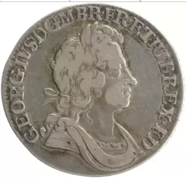 Монета шиллинг Англии 1723 года Серебро Георг I