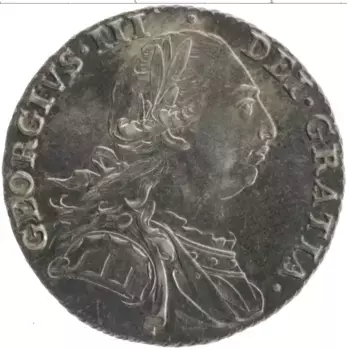 Монета шиллинг Англии 1787 года Серебро Георг III