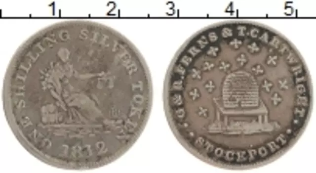 Монета шиллинг Англии 1812 года Серебро Токен