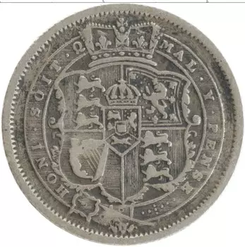 Монета шиллинг Англии 1816 года Серебро Георг III