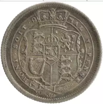 Монета шиллинг Англии 1817 года Серебро Георг III