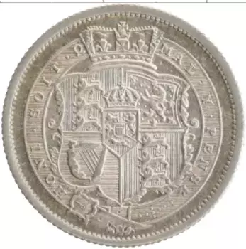 Монета шиллинг Англии 1817 года Серебро Георг III