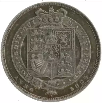 Монета шиллинг Англии 1825 года Серебро Георг IV