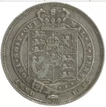 Монета шиллинг Англии 1825 года Серебро Георг IV
