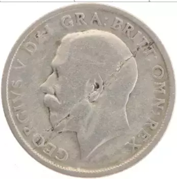 Монета шиллинг Англии 1920 года Серебро Георг V