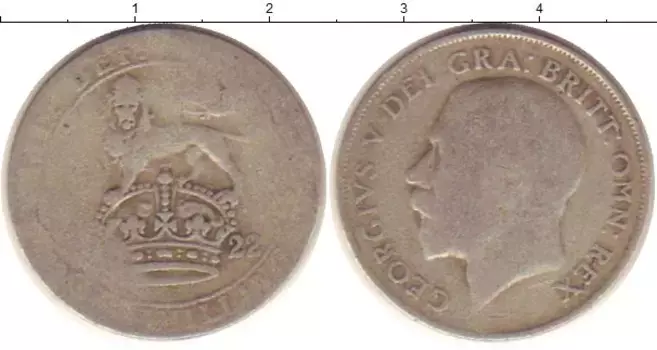 Монета шиллинг Англии 1922 года Серебро Георг V