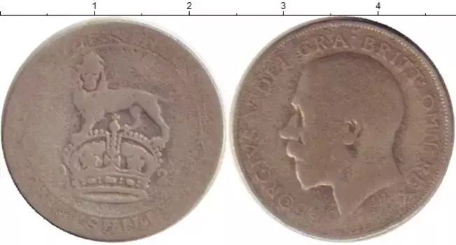 Монета шиллинг Англии 1923 года Серебро Георг V