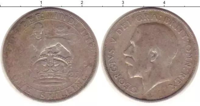 Монета шиллинг Англии 1925 года Серебро Георг V