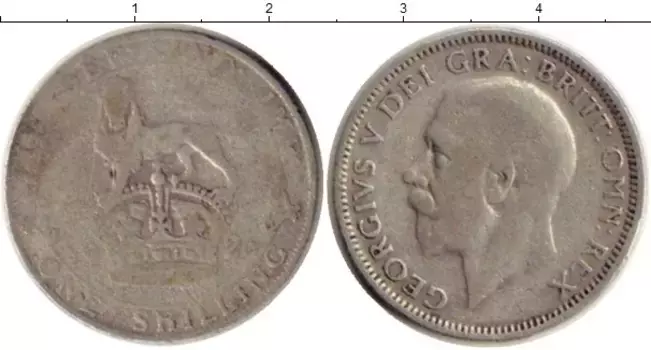 Монета шиллинг Англии 1926 года Серебро Георг V