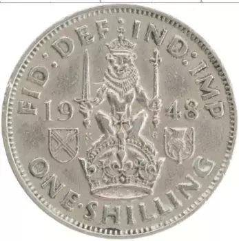 Монета шиллинг Англии 1948 года Медно-никель Георг VI