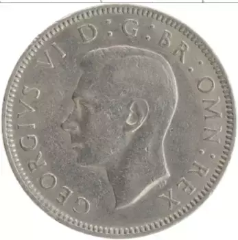 Монета шиллинг Англии 1948 года Медно-никель Георг VI