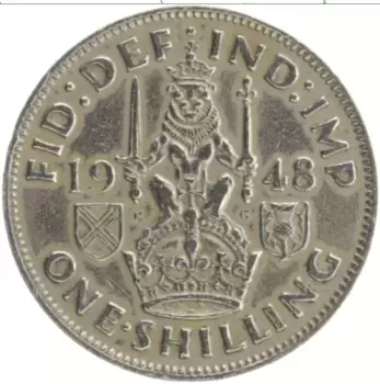Монета шиллинг Англии 1948 года Медно-никель Георг VI