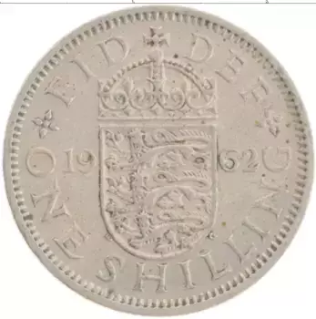 Монета шиллинг Англии 1962 года Медно-никель Елизавета II