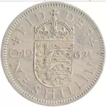 Монета шиллинг Англии 1962 года Медно-никель Елизавета II