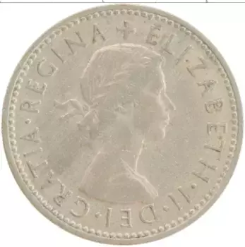 Монета шиллинг Англии 1963 года Медно-никель Елизавета II