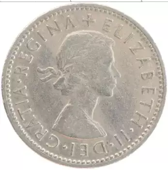 Монета шиллинг Англии 1964 года Медно-никель Елизавета II