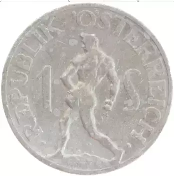 Монета шиллинг Австрии 1946 года Алюминий