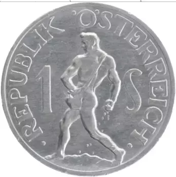 Монета шиллинг Австрии 1957 года Алюминий