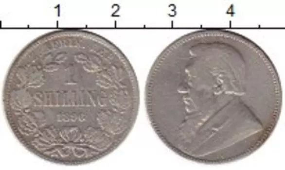 Монета шиллинг Южно Африканской Республики 1896 года Серебро Пауль Крюгер