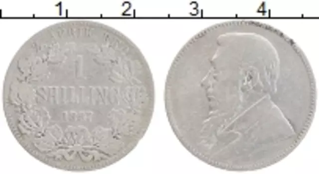 Монета шиллинг Южно Африканской Республики 1897 года Серебро Пауль Крюгер