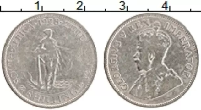 Монета шиллинг Южно Африканской Республики 1928 года Серебро Георг V