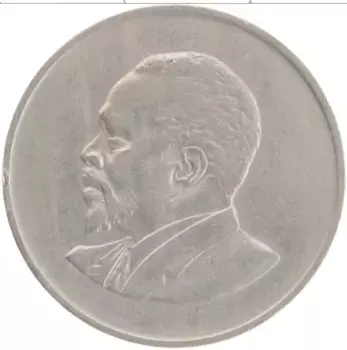 Монета шиллинг Кении 1967 года Медно-никель Президент Кении Mzee Jomo Kenyata
