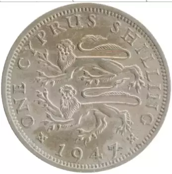 Монета шиллинг Кипра 1947 года Медно-никель Георг VI