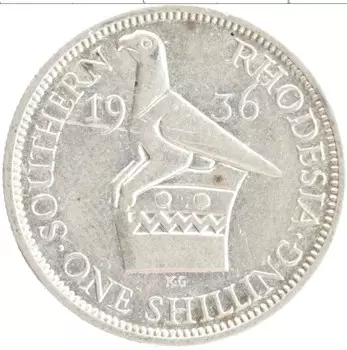 Монета шиллинг Родезии 1936 года Серебро Георг V