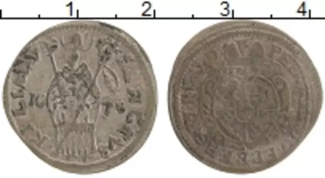 Монета шиллинг Вюрцбурга 1678 года Серебро Святой