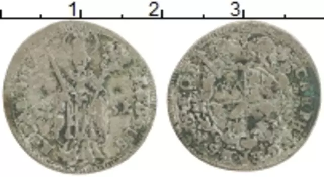 Монета шиллинг Вюрцбурга 1751 года Серебро Карл Филипп