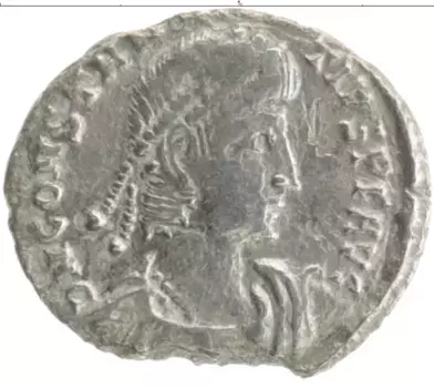 Монета силиква Древнего Рима Серебро Констанций II 337-361 гг