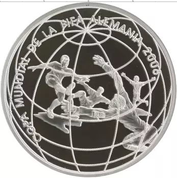 Монета соль Перу 2004 года Серебро Чемпионат Мира по футболу в Германии 2006